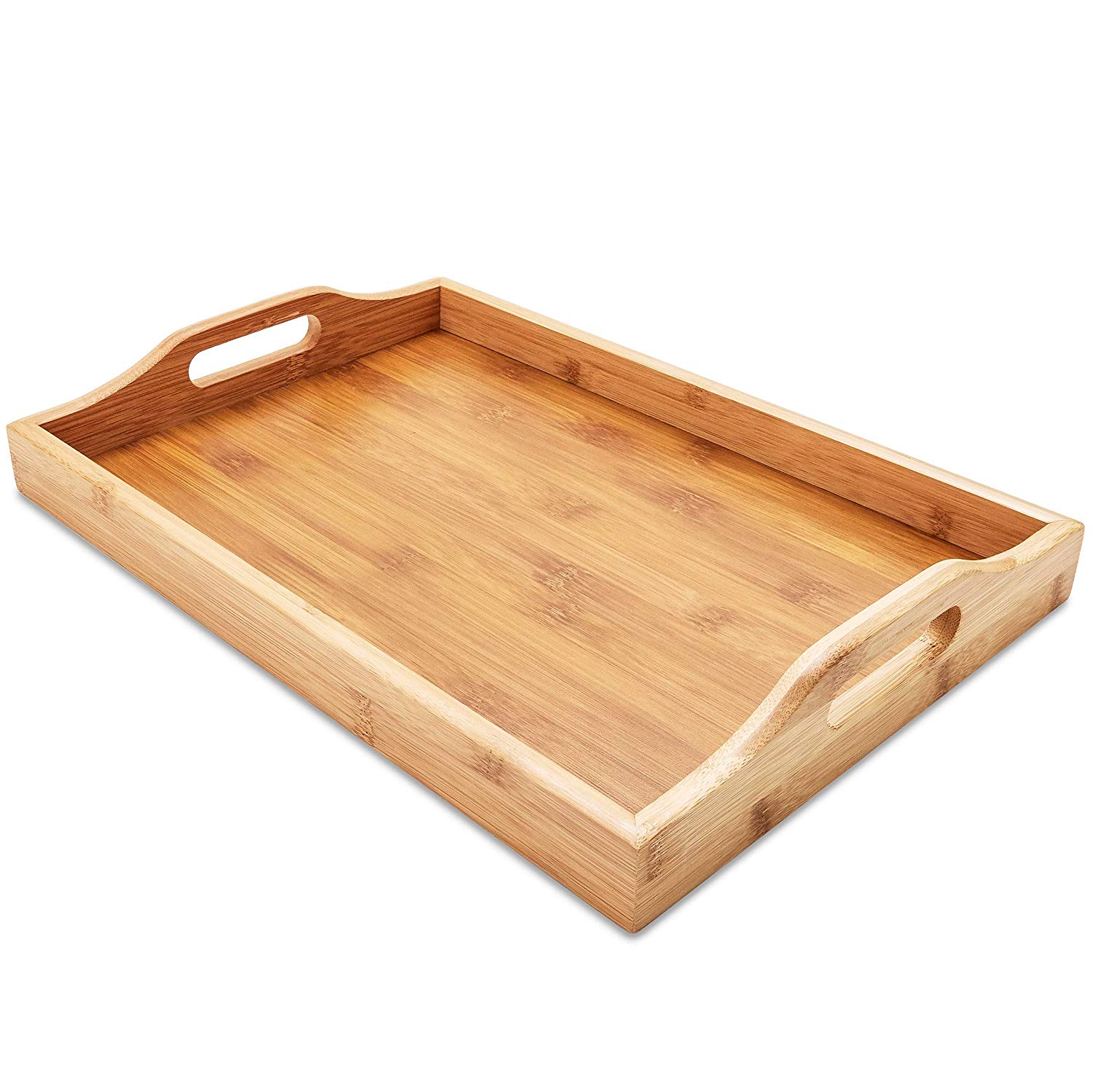 Bamboo Serving Tray with Cut-out Handles ST212253